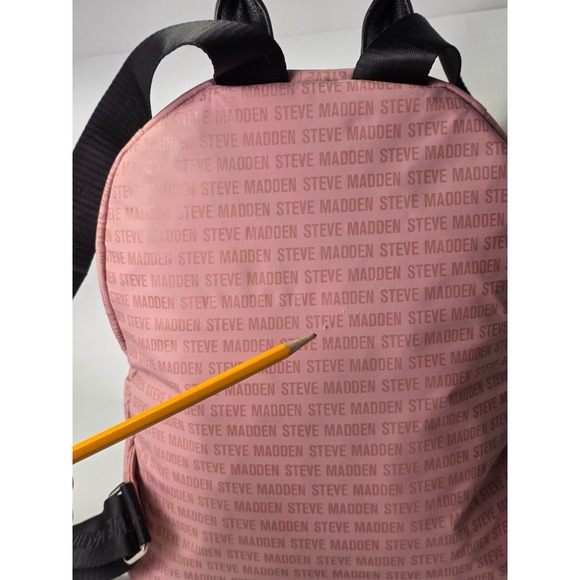 Steve Madden Women's Backpack Pink Black For School Nylon Bag - Picture 7 of 14
